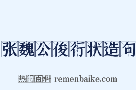 张魏公俊行状造句是什么意思的图片